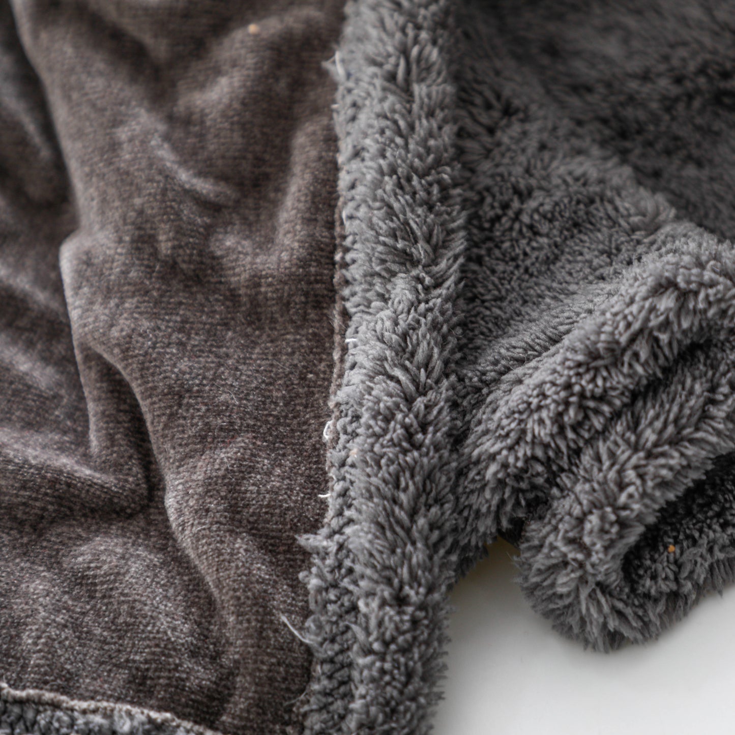 Grey Chenille Plush Blanket