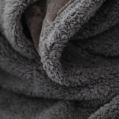 Grey Chenille Plush Blanket