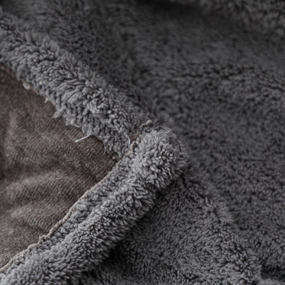 Grey Chenille Plush Blanket