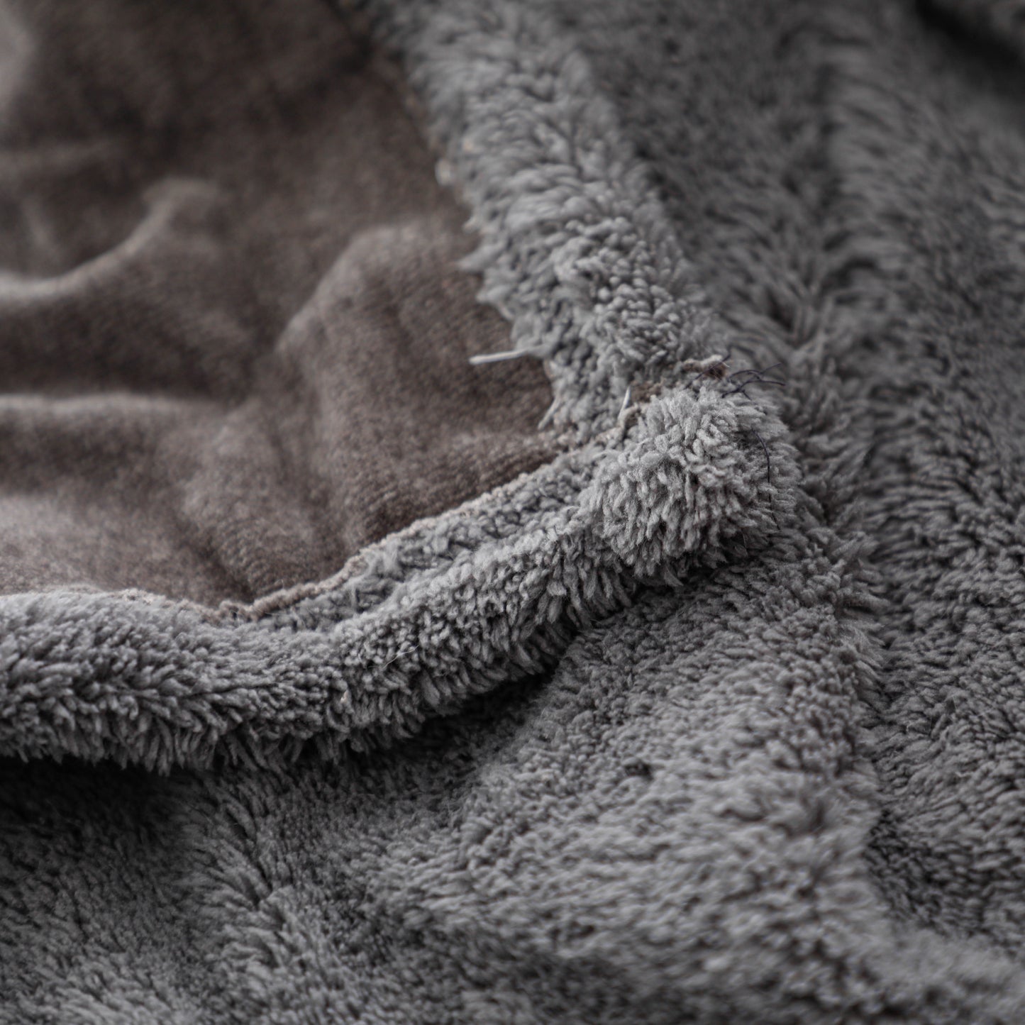 Grey Chenille Plush Blanket
