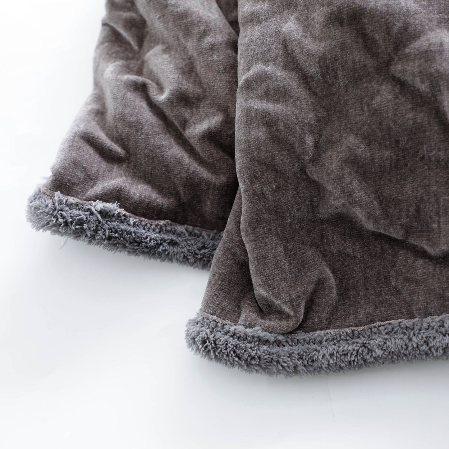 Grey Chenille Plush Blanket