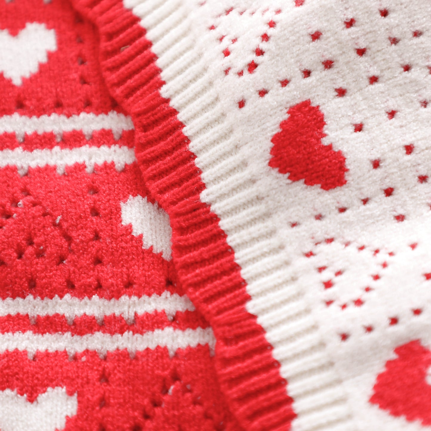 Heart Knitted Fleece Throw