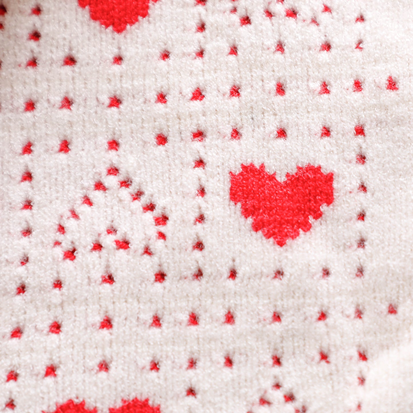 Heart Knitted Fleece Throw