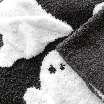 Ghost Cozy Knitted Fleece Throw