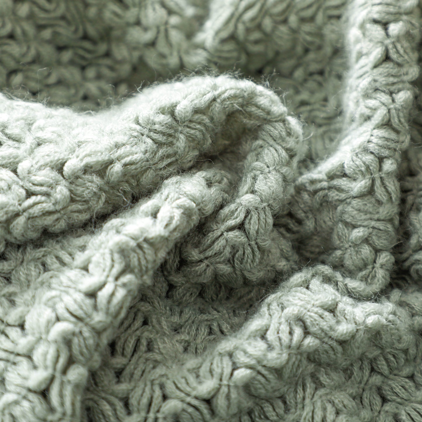 Ear Of Wheat Knitted Tassel Throw