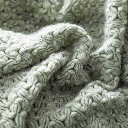 Ear Of Wheat Knitted Tassel Throw