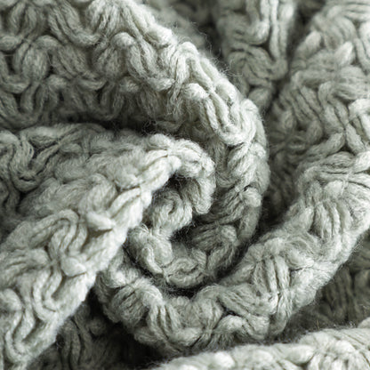 Ear Of Wheat Knitted Tassel Throw