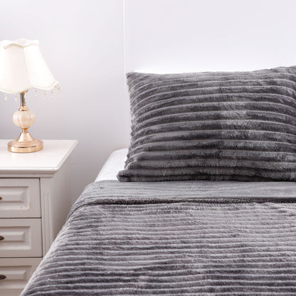 Wholesale Dark Gray Flannel Comforter Sets