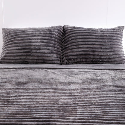 Wholesale Dark Gray Flannel Comforter Sets