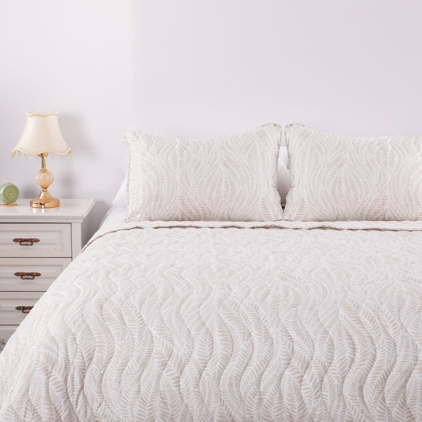 Wholesale Three piece Beige Quilted Sets