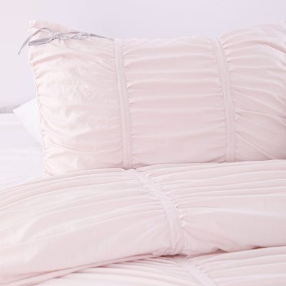 Wholesale Light Pink Bow Comforter Sets