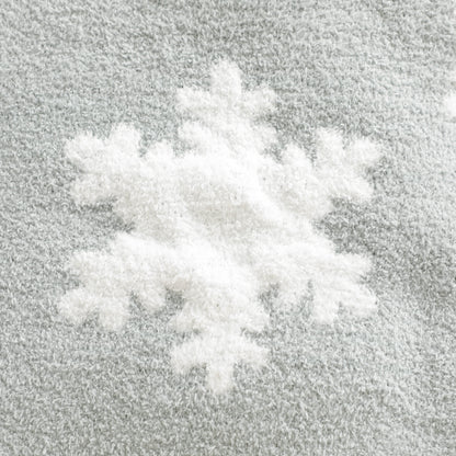 Snowflake Cozy Knitted Fleece Throw