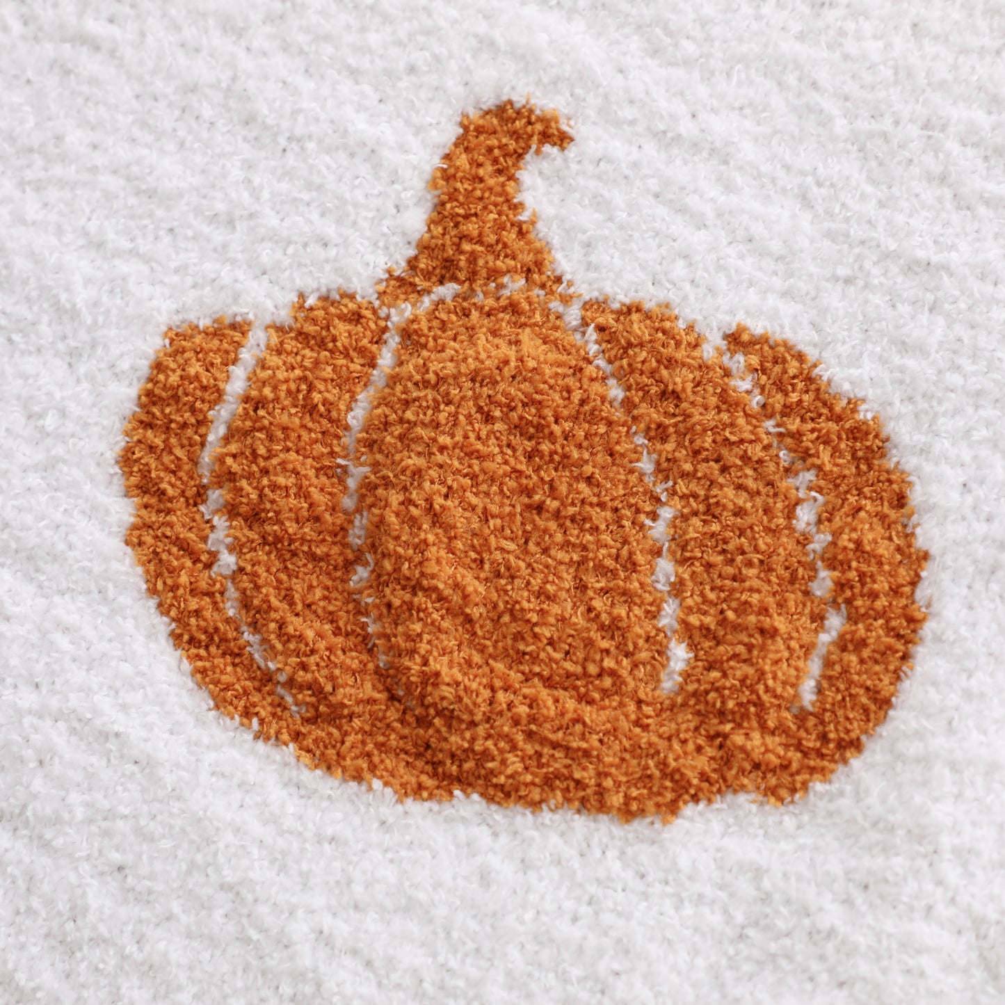 Pumpkin Cozy Knitted Fleece Throw