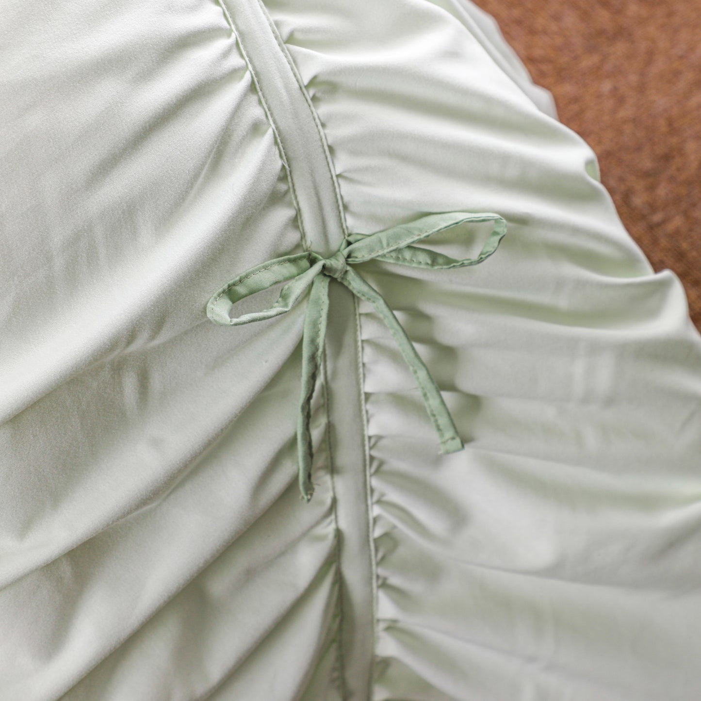 Green Bow Three piece Comforter Set