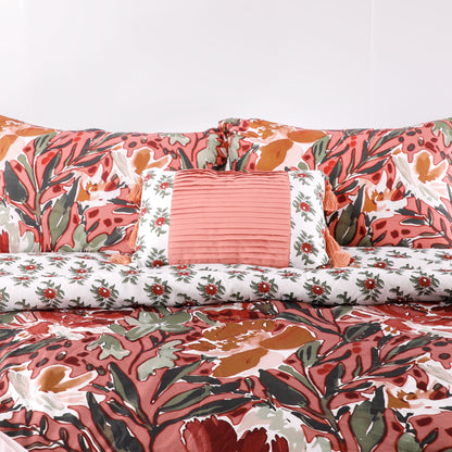 Wholesale Red Flowers Elegant Comforter Sets
