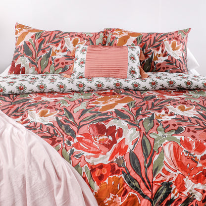 Wholesale Red Flowers Elegant Comforter Sets