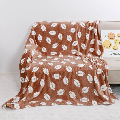 Rugbyball Flannel Blanket