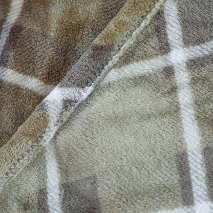 Green Plaid Flannel Blanket Throw