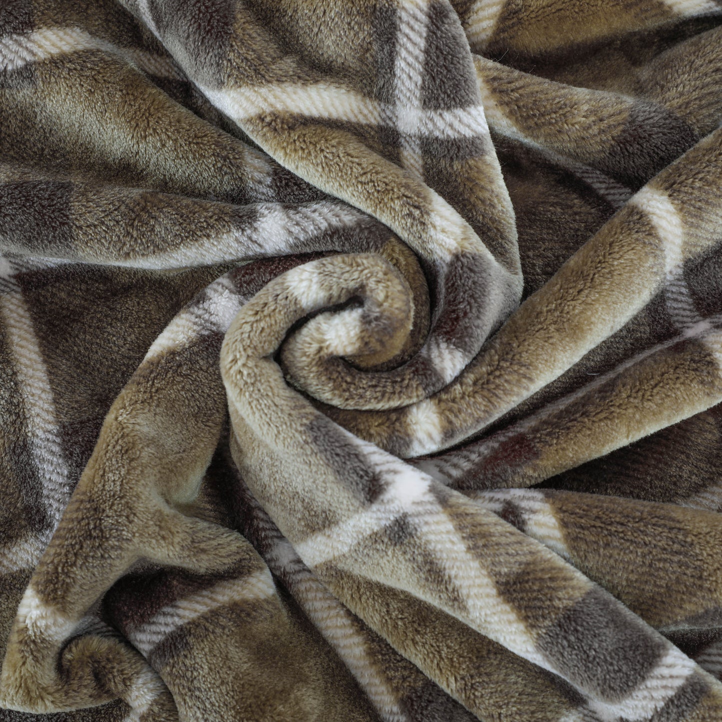 Green Plaid Flannel Blanket Throw