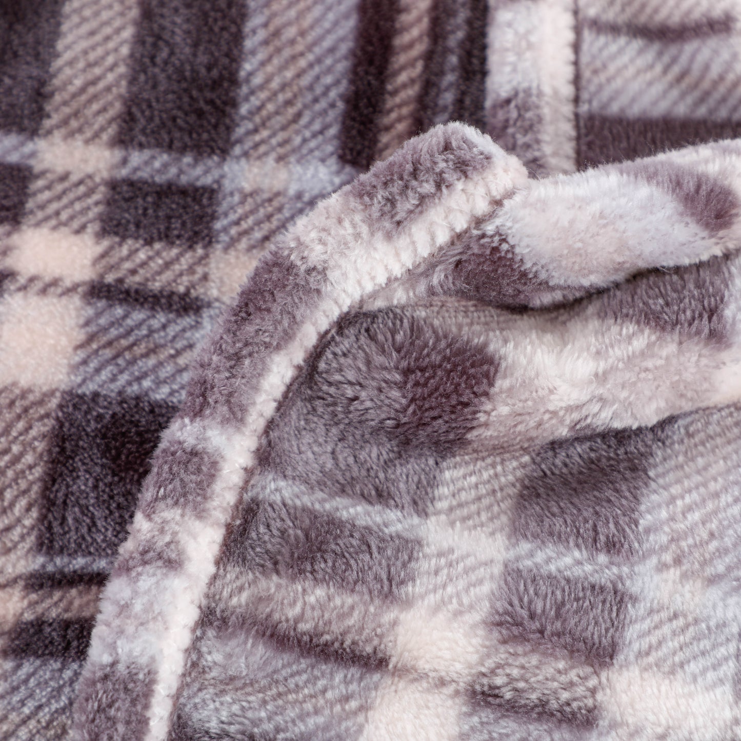 Brown Plaid Flannel Blanket