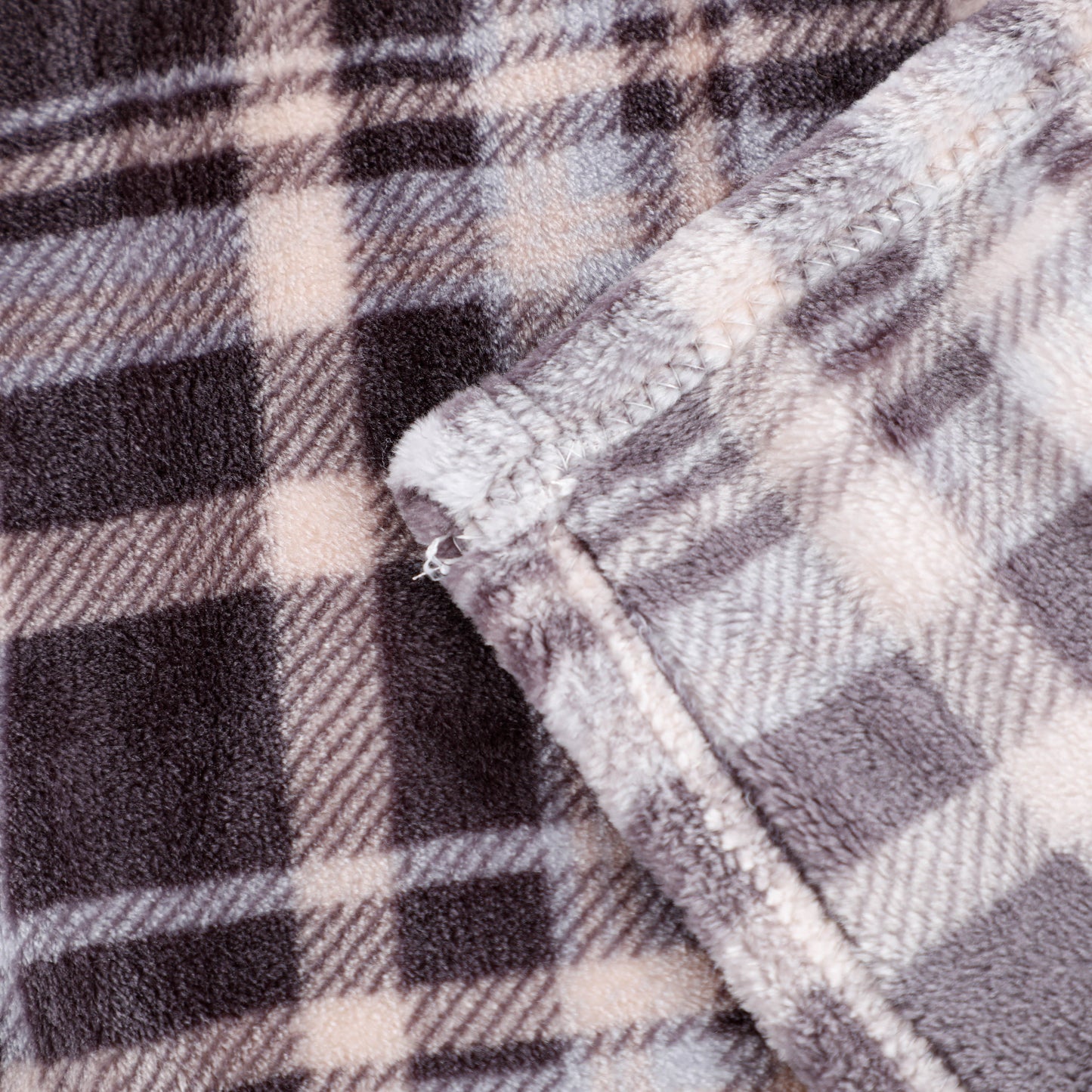 Brown Plaid Flannel Blanket