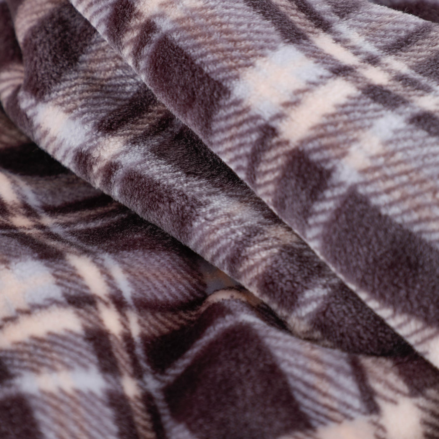 Brown Plaid Flannel Blanket