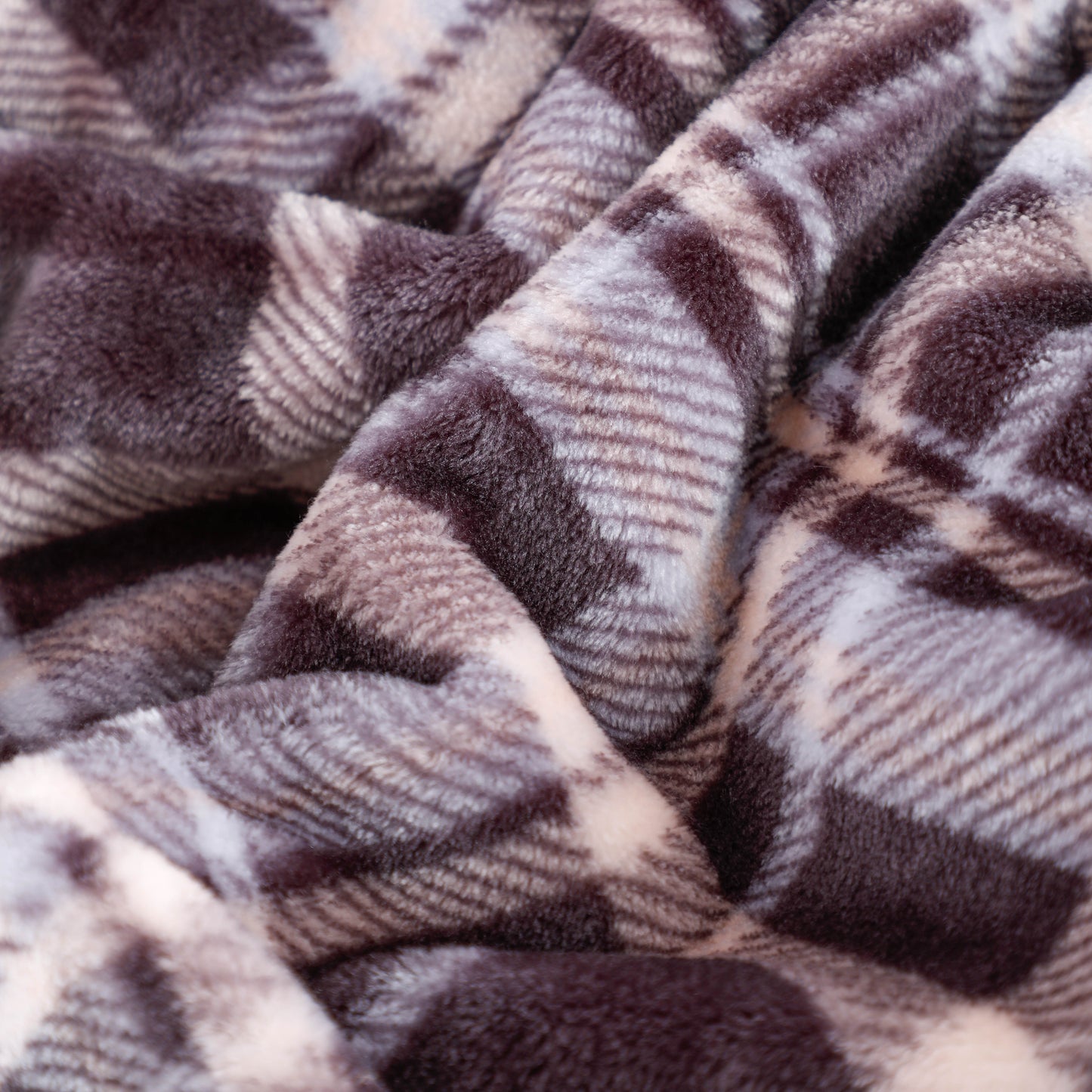 Brown Plaid Flannel Blanket