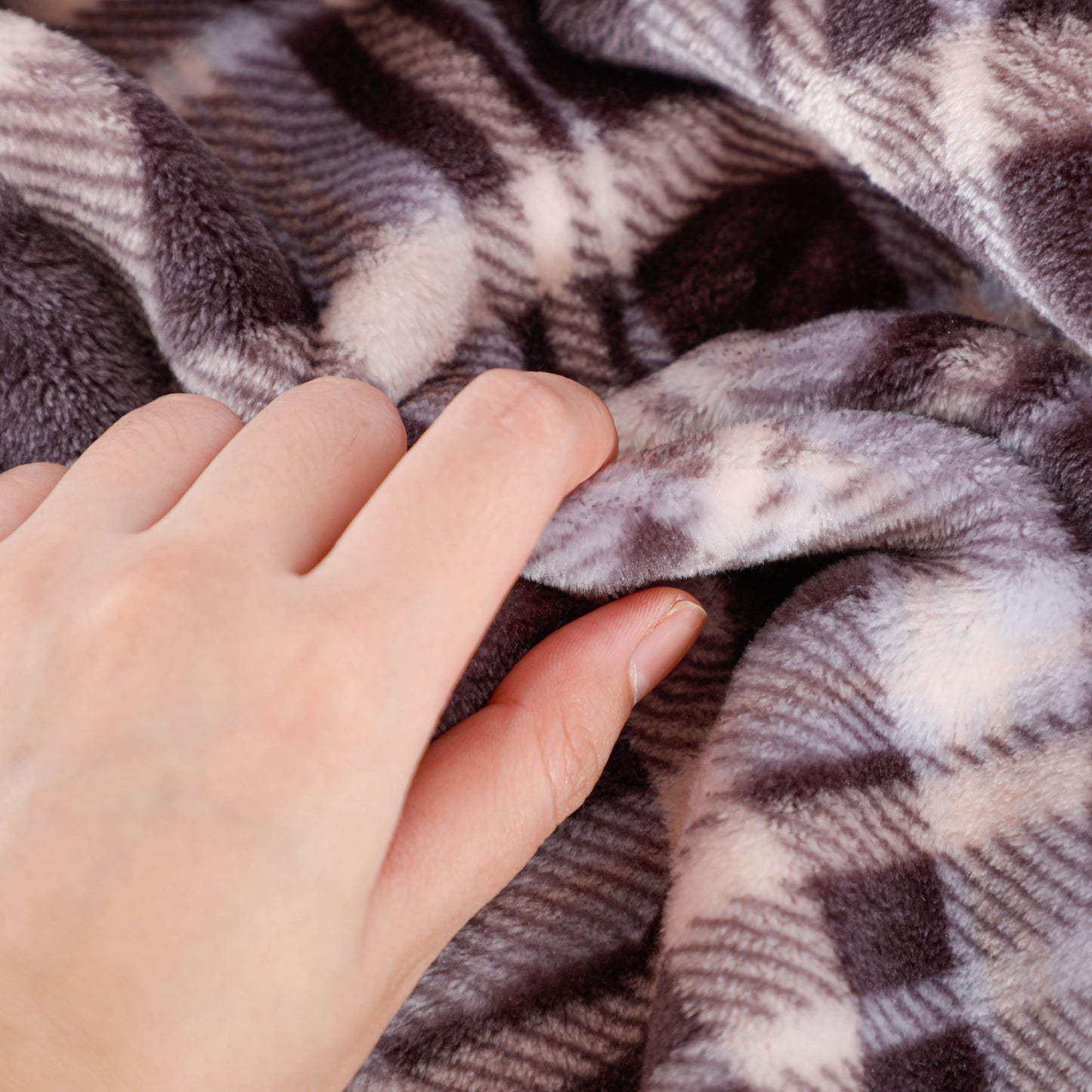 Brown Plaid Flannel Blanket