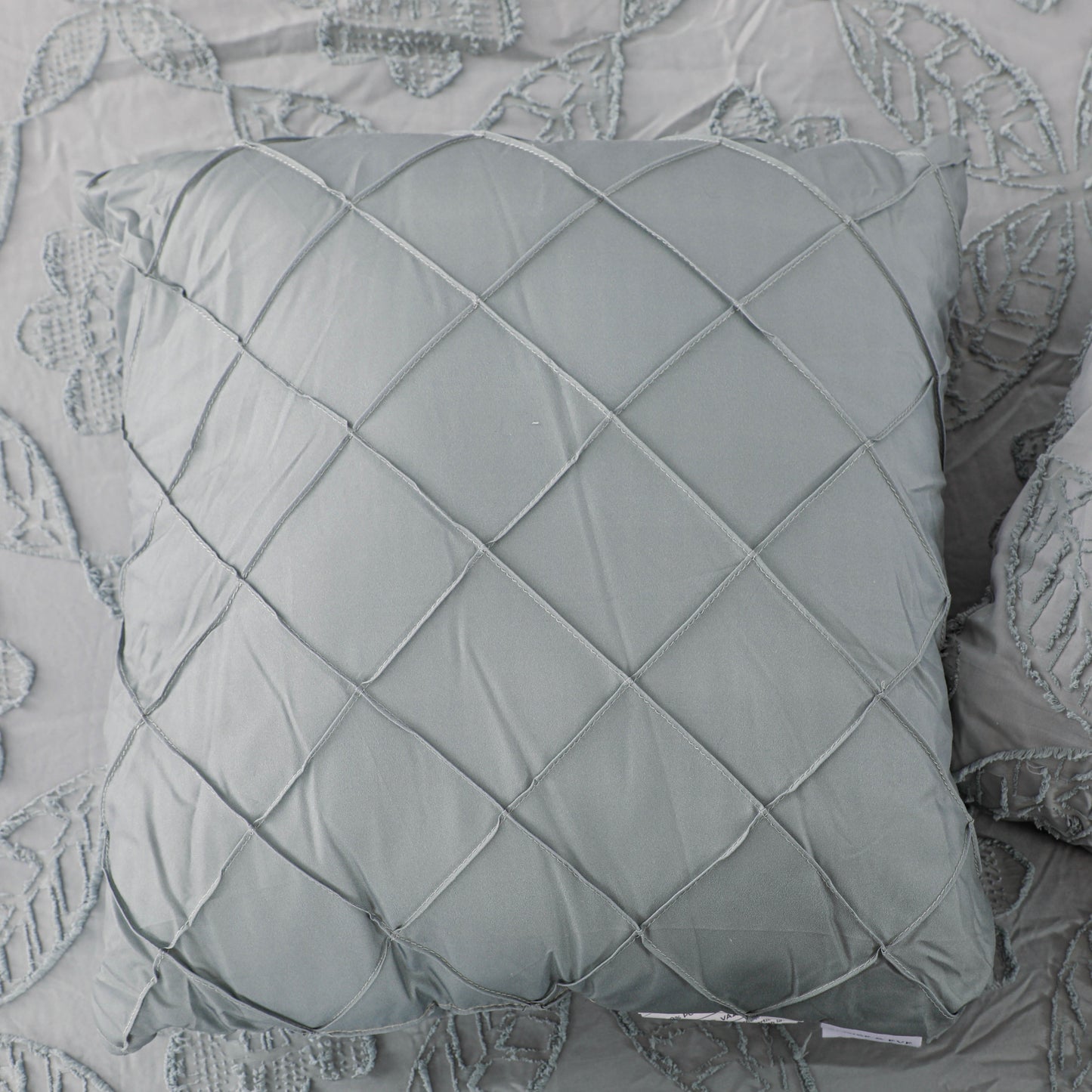 Green Textured Tufted Comforter Sets