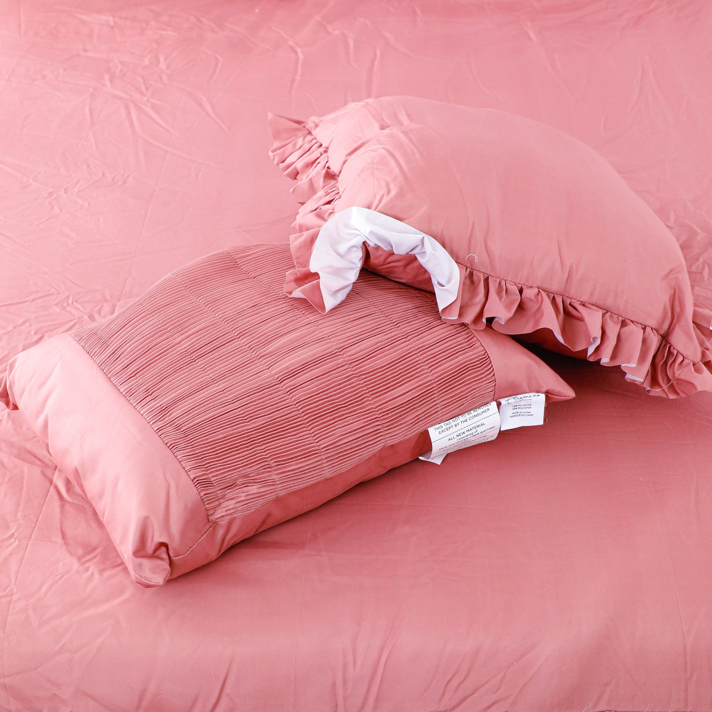 Burgundy Ruffled Duvet cover Sets