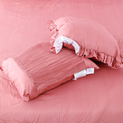 Burgundy Ruffled Duvet cover Sets