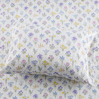Multicolored Flower Print Bed Sheet Set