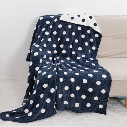 Polka Dot Chenille Blanket