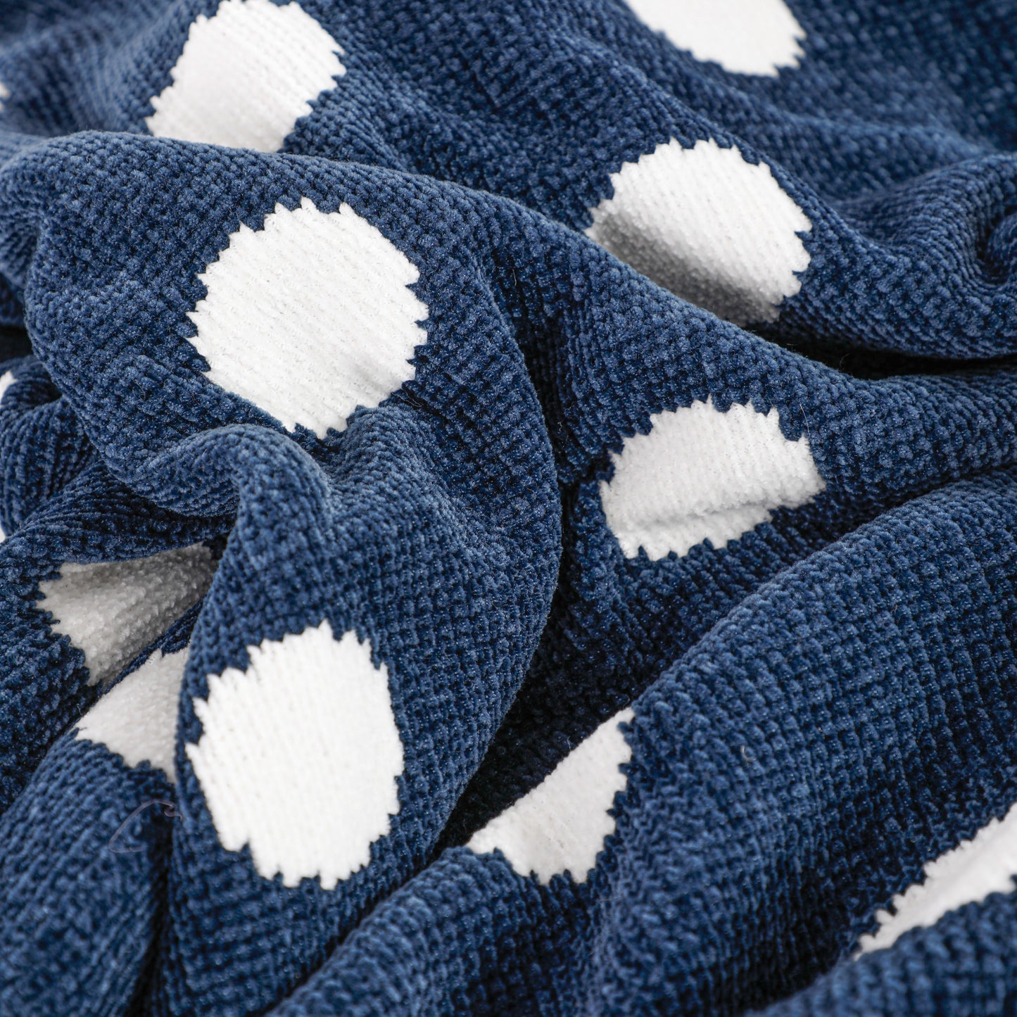 Polka Dot Chenille Blanket