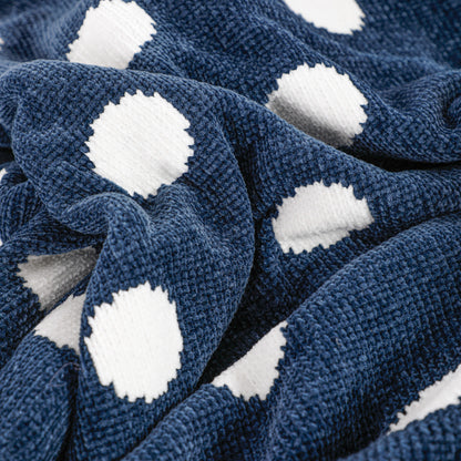 Polka Dot Chenille Blanket