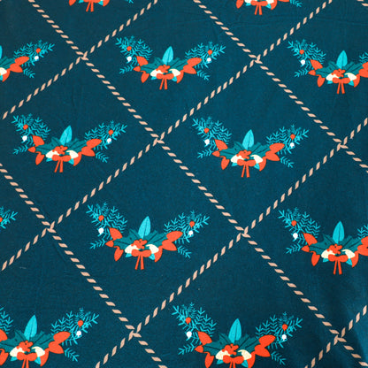 Wholesale Green Background Bow Print Bed Sheet Set