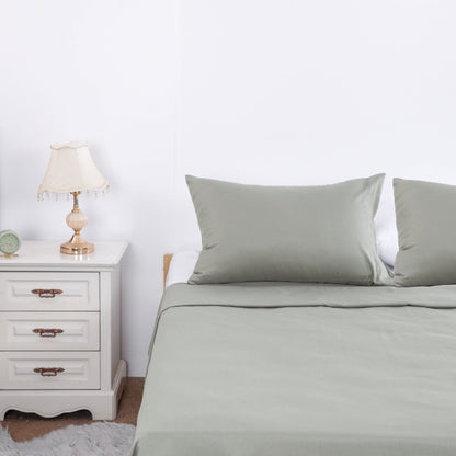 Wholesale Green Herringbone Pattern Bed Sheet Set