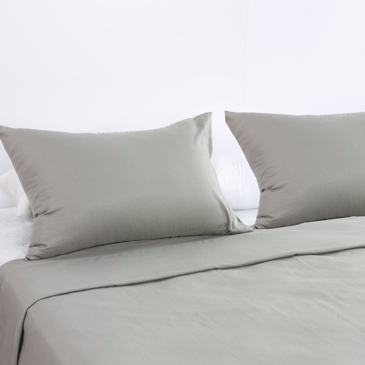 Wholesale Green Herringbone Pattern Bed Sheet Set