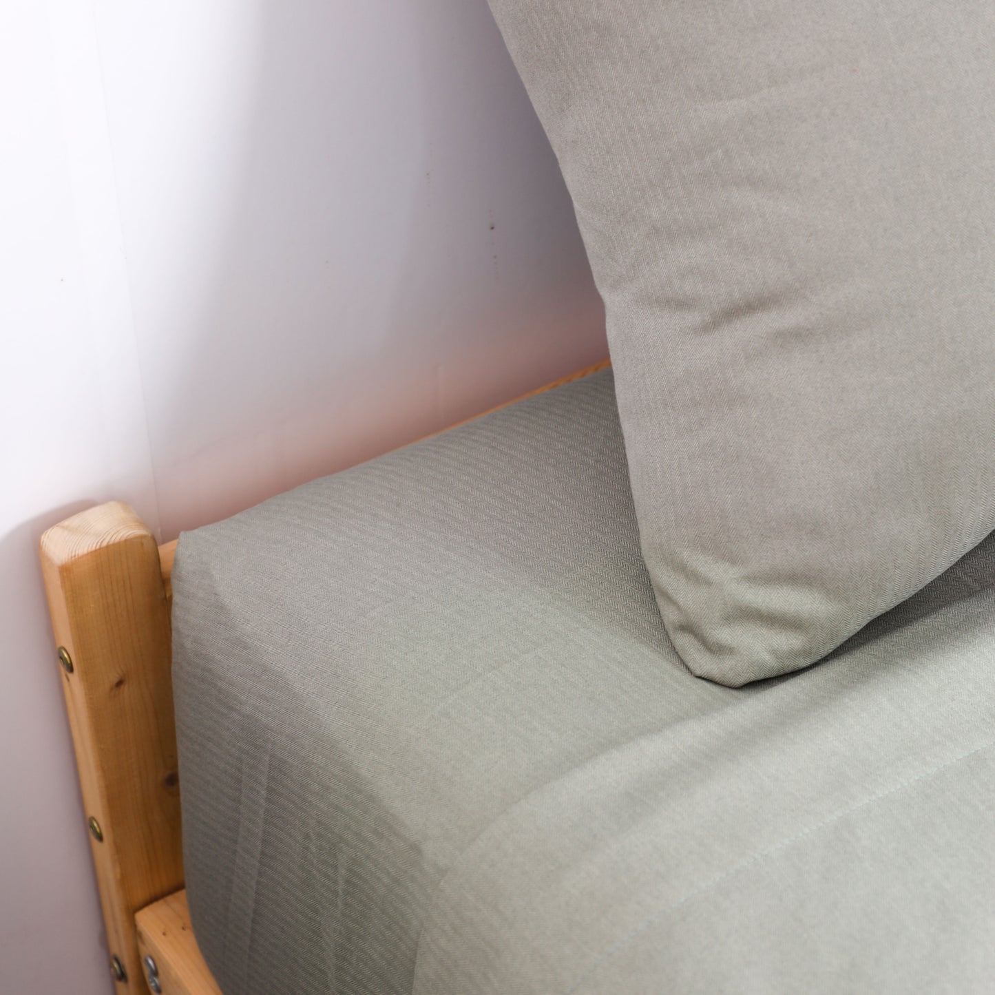 Wholesale Green Herringbone Pattern Bed Sheet Set