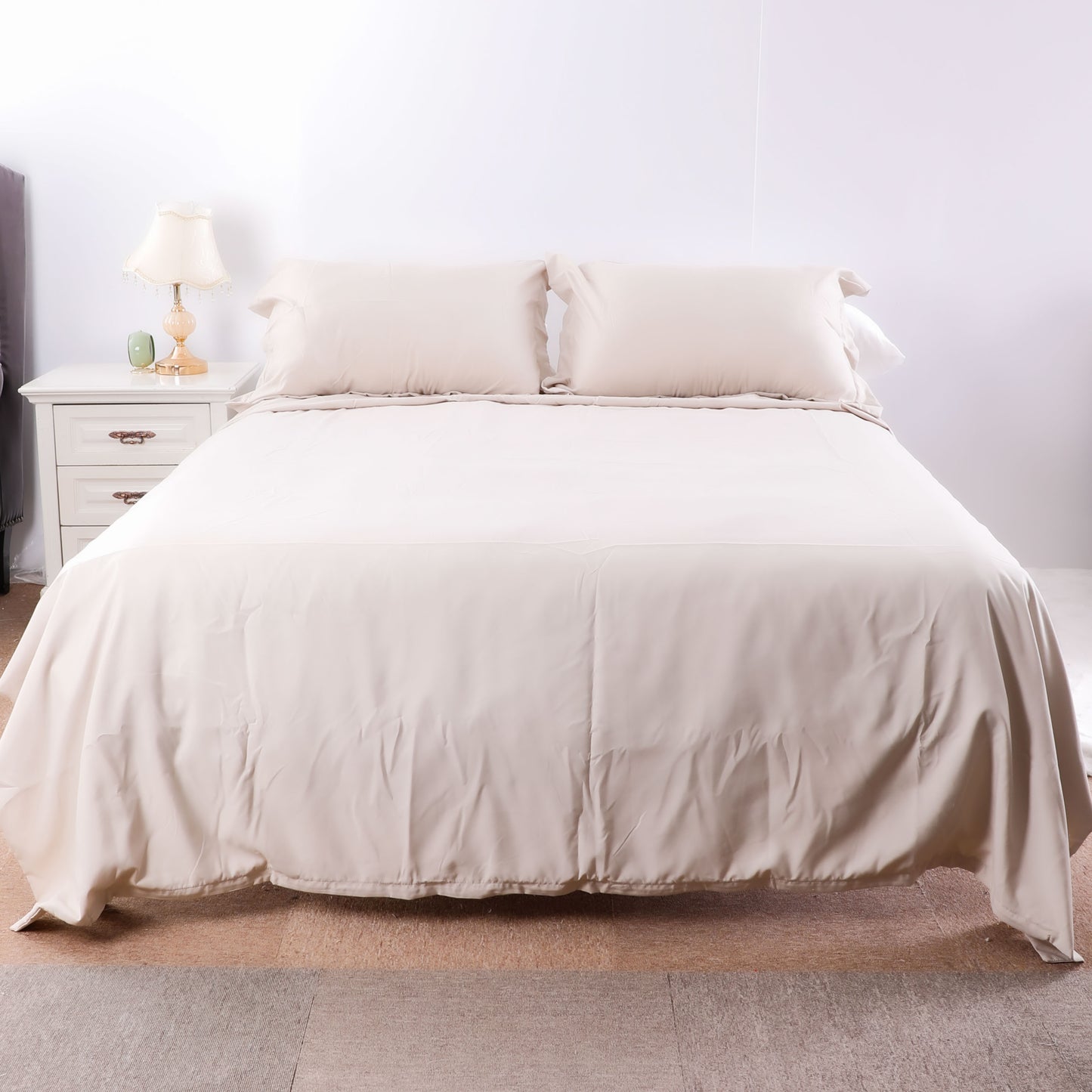 Simple Beige Quilt Cover Sets