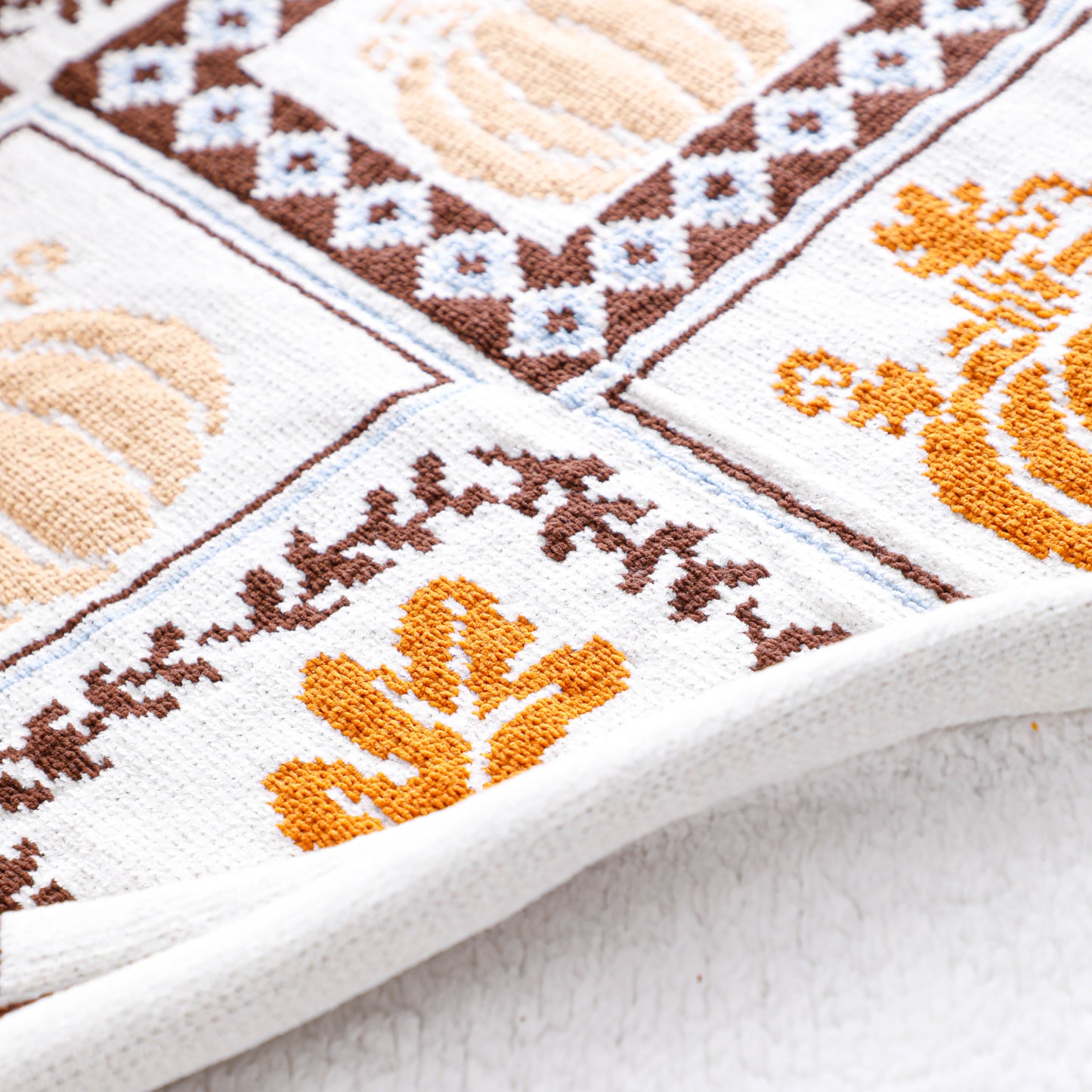 Pumpkin Chenille Sherpa Blanket