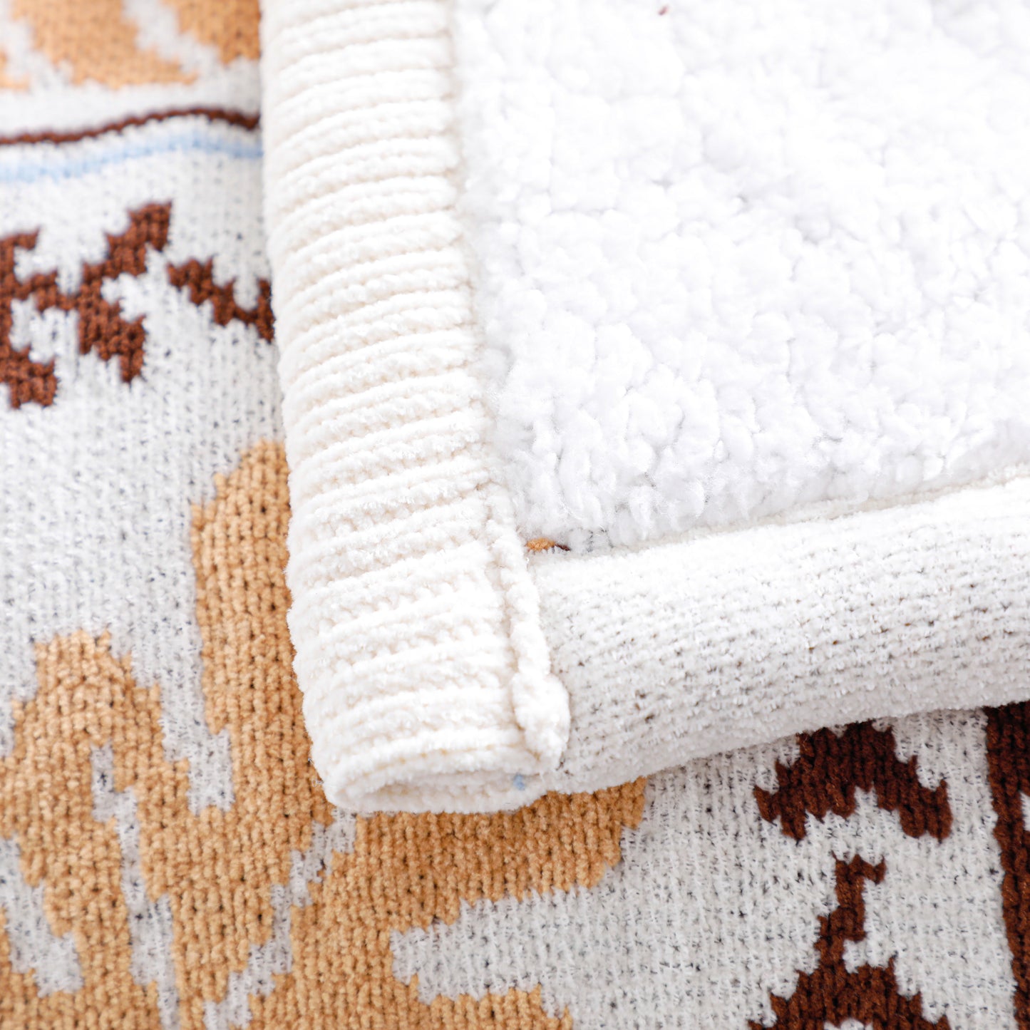 Pumpkin Chenille Sherpa Blanket