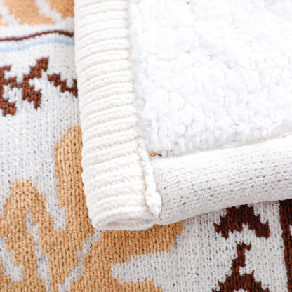 Pumpkin Chenille Sherpa Blanket