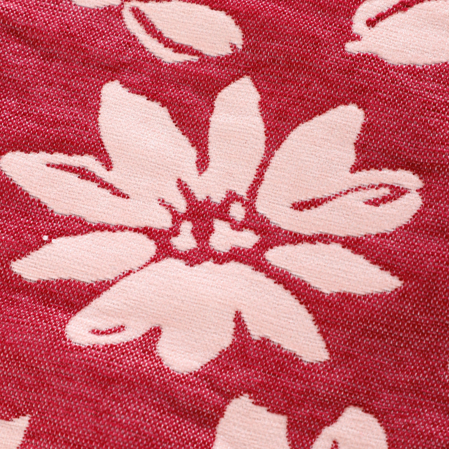 Red Flower Woven Blanket
