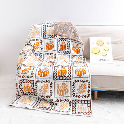 Pumpkin Chenille Sherpa Blanket