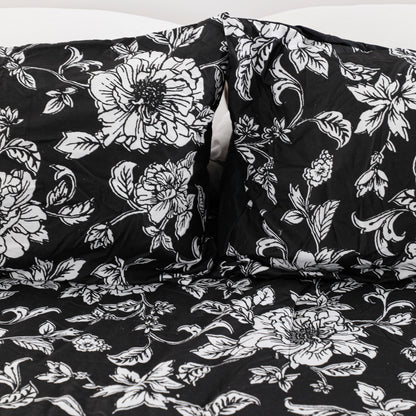 Luxurious Black Flowers Comforter Sets