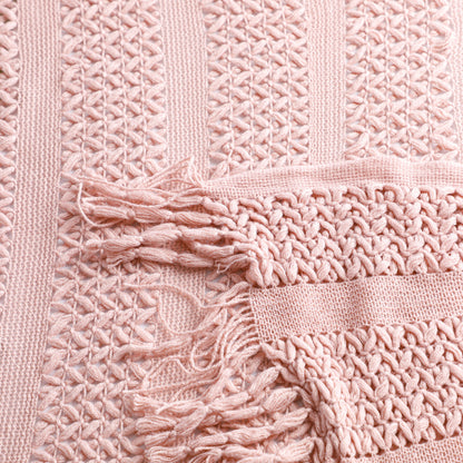 Ear Of Wheat Knitted Tassel Throw