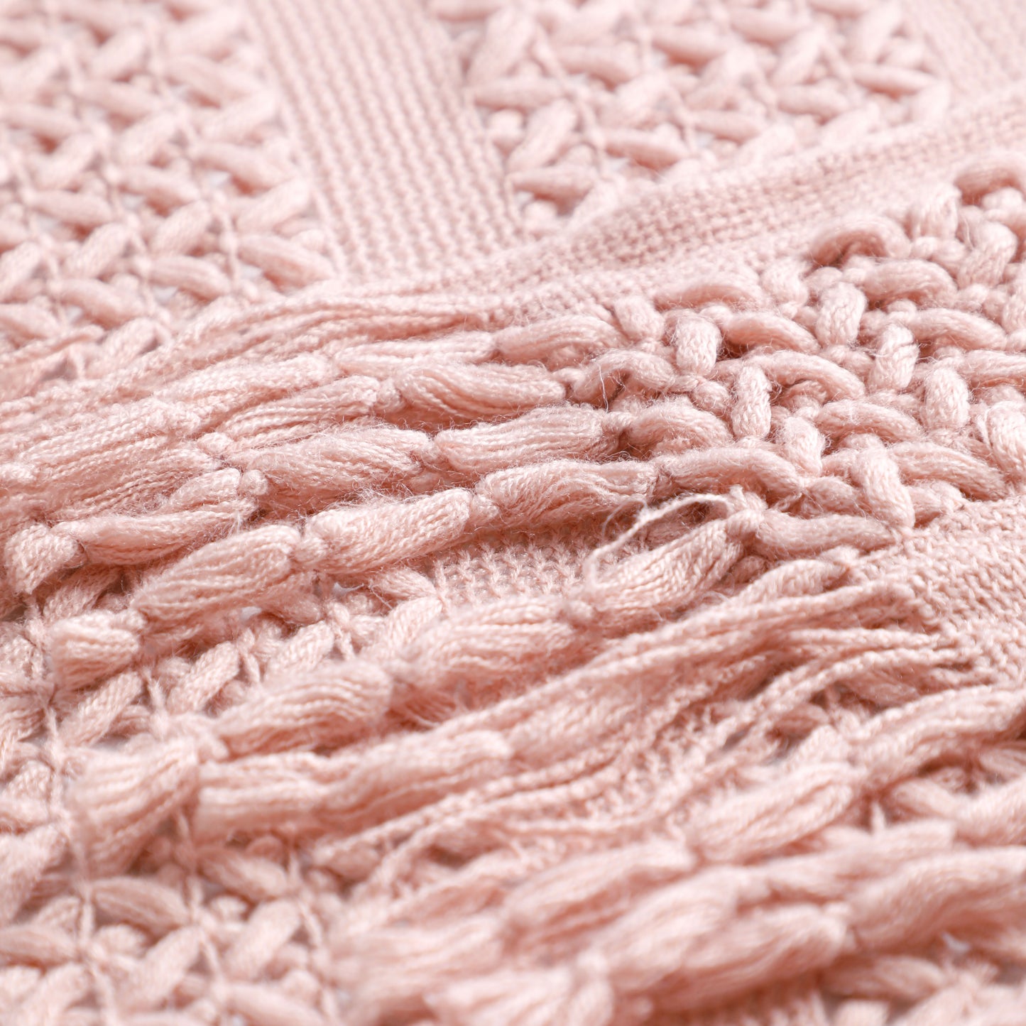 Ear Of Wheat Knitted Tassel Throw
