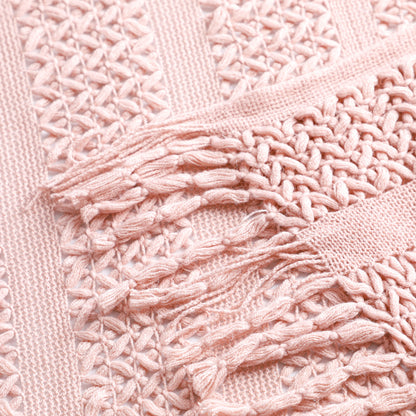 Ear Of Wheat Knitted Tassel Throw