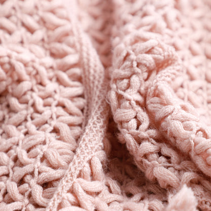 Ear Of Wheat Knitted Tassel Throw